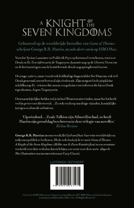 Achterkant van A Knight of the Seven Kingdoms