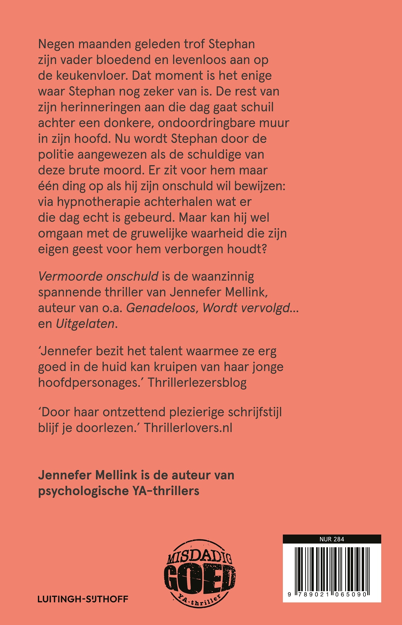 Achterkant van Vermoorde onschuld