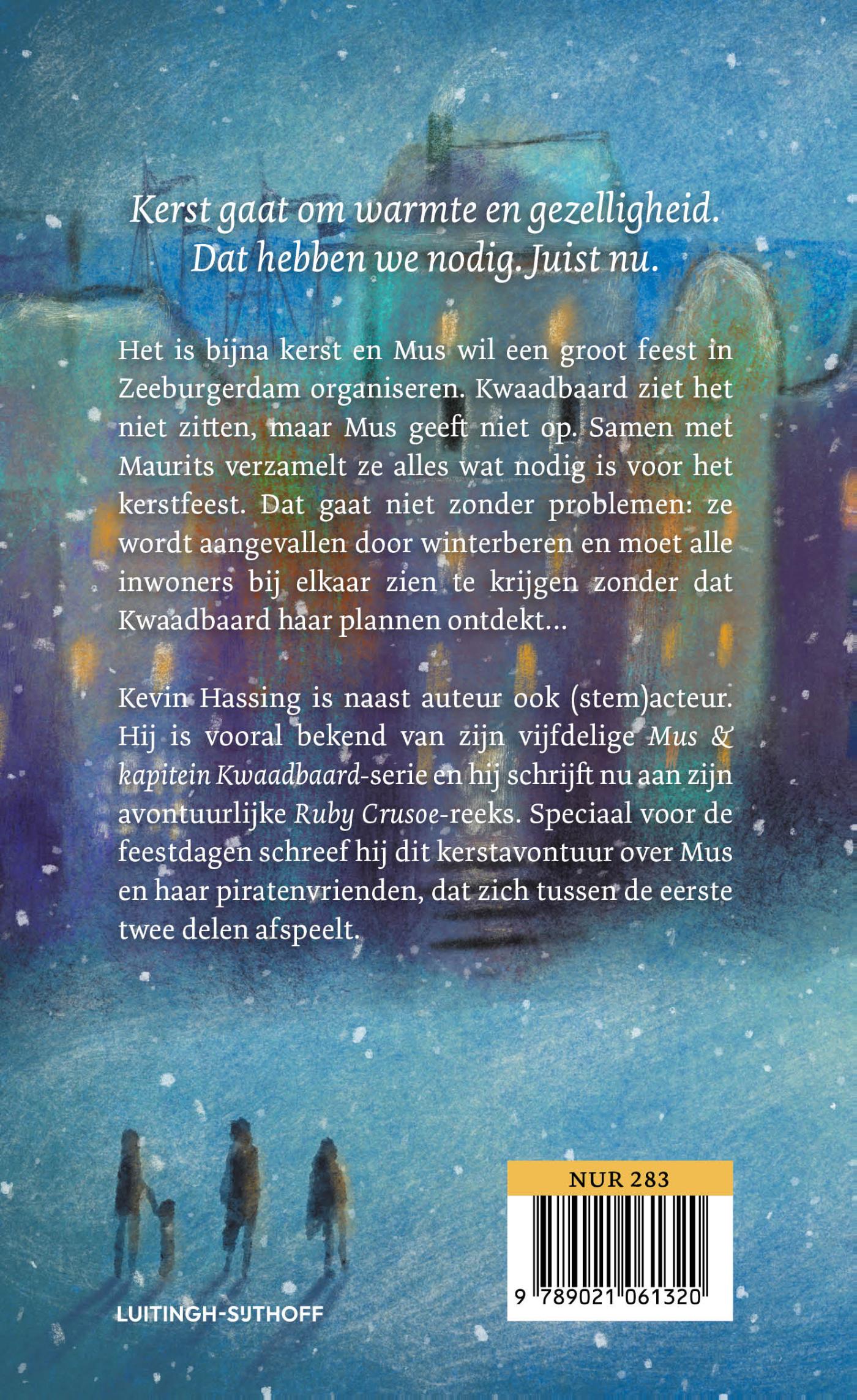 Achterkant van KerstMus en kapitein Kwaadbaard