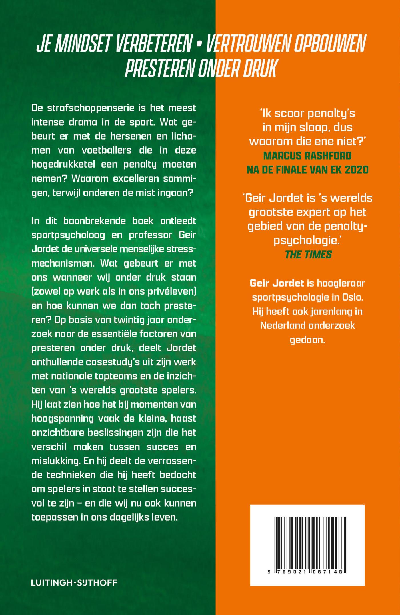 Achterkant van De psychologie van de strafschop