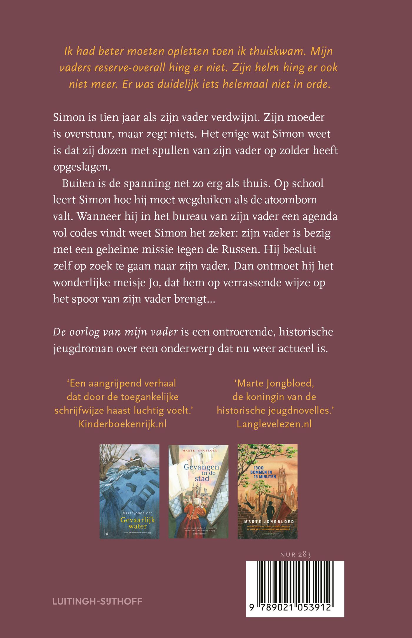 Achterkant van De oorlog van mijn vader
