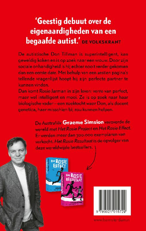 Achterkant van Het Rosie Project