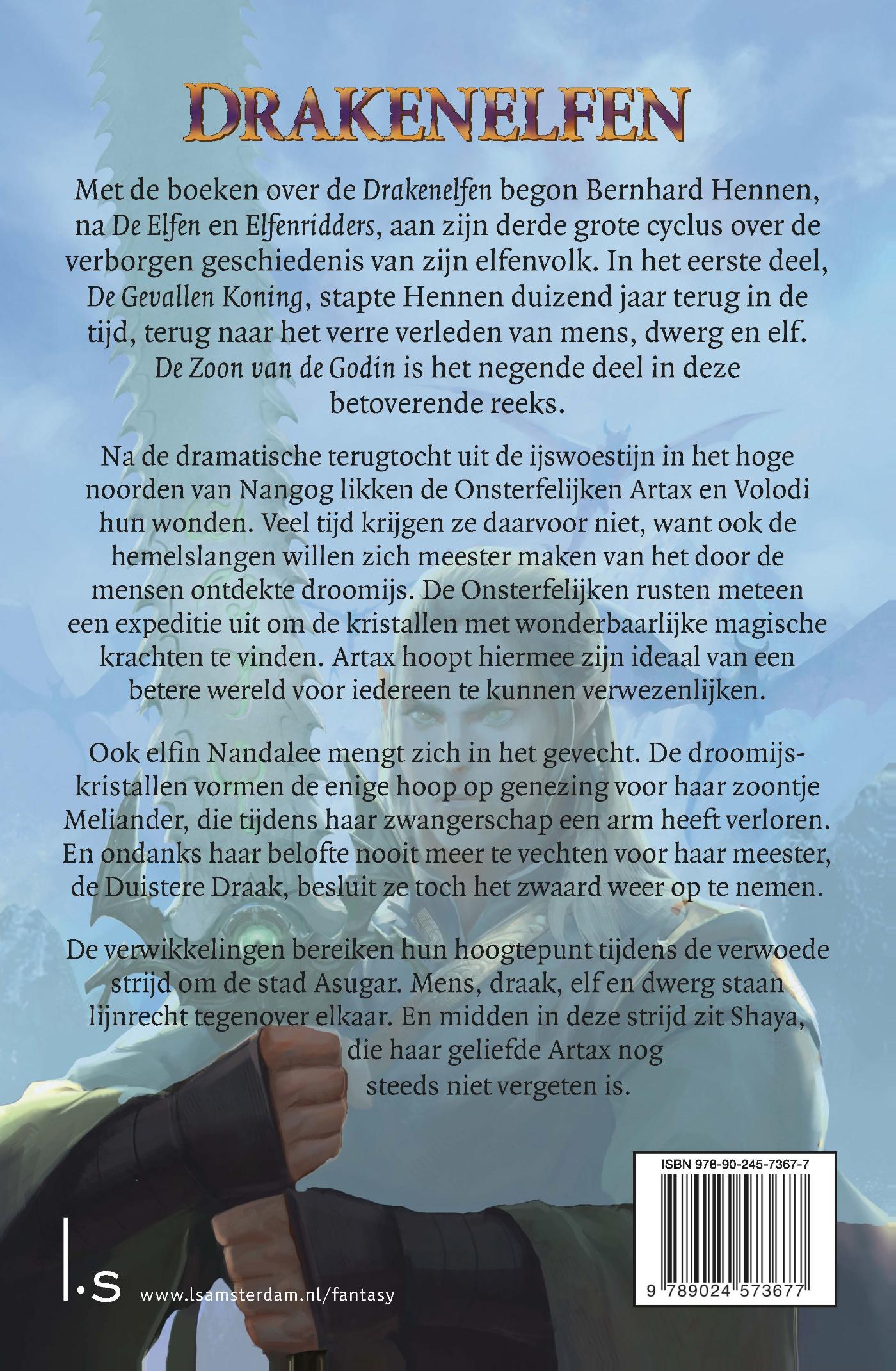 Achterkant van Drakenelfen 9 - De Zoon van de Godin