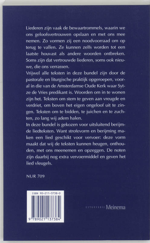 Achterkant van Tegen het donker