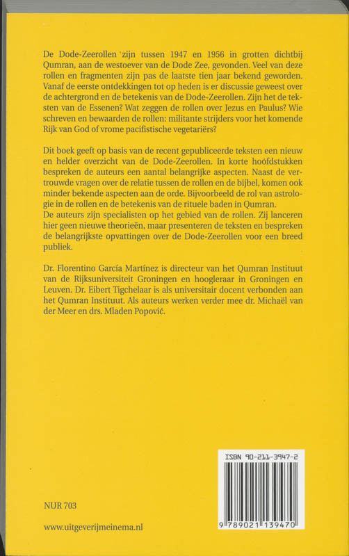 Achterkant van Fragmenten uit de woestijn