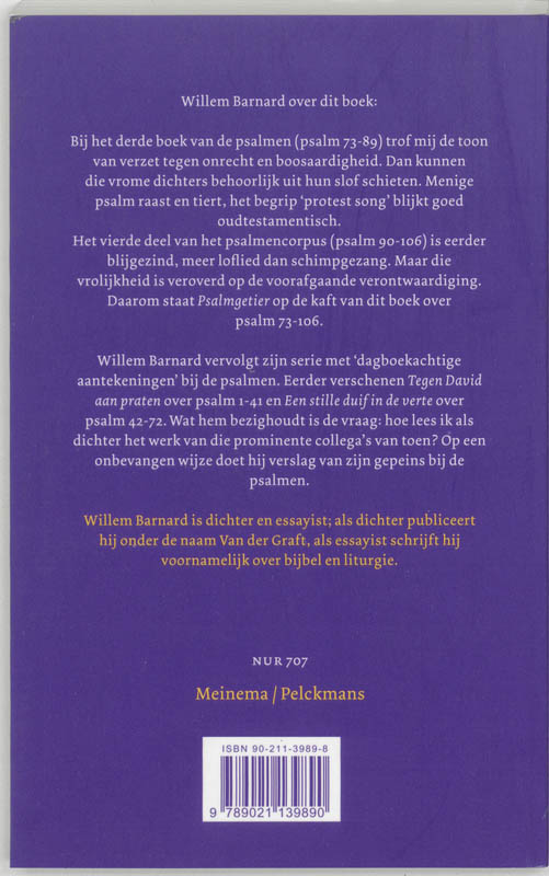 Achterkant van Psalmgetier