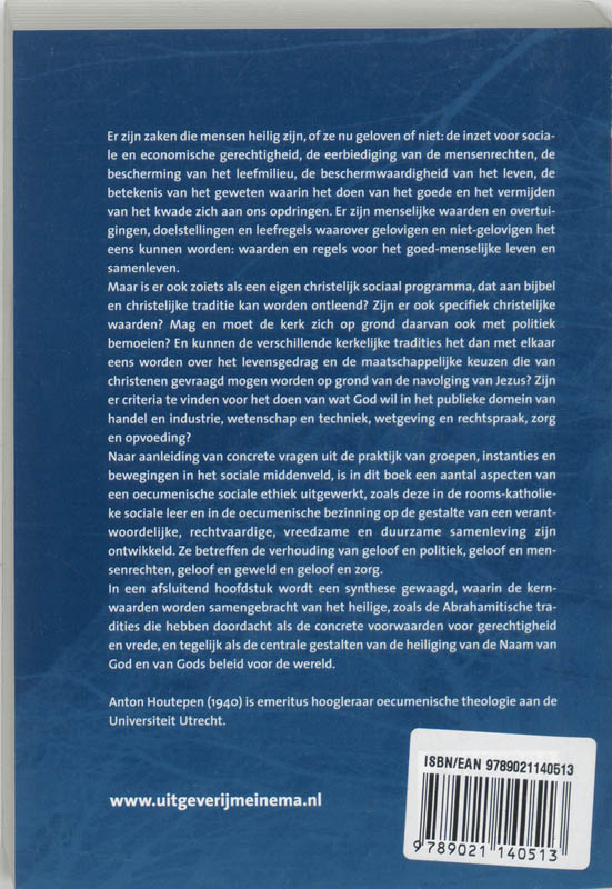 Achterkant van Geloven in gerechtigheid