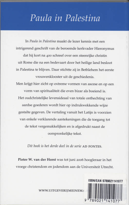 Achterkant van Paula in Palestina