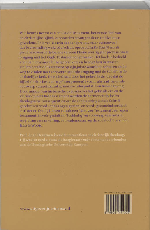 Achterkant van De Schrift wordt geschreven