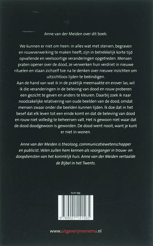 Achterkant van In de dood kun je niet wonen