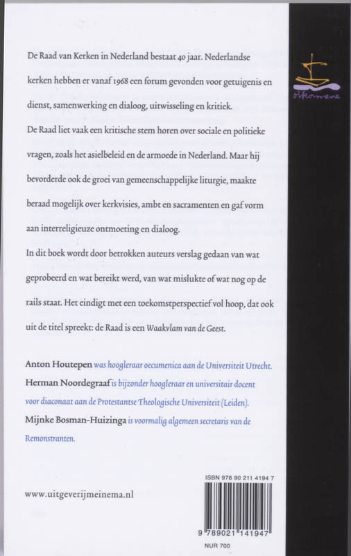 Achterkant van Waakvlam van de Geest