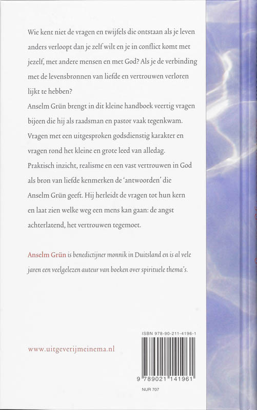 Achterkant van Klein handboek bij grote vragen