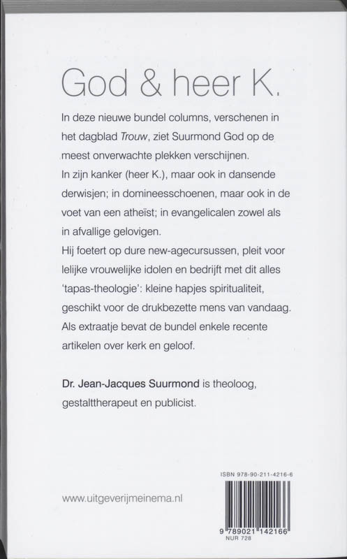 Achterkant van God & heer K.