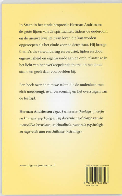 Achterkant van Staan in het einde