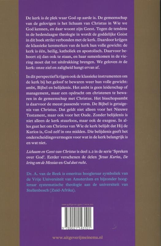 Achterkant van Lichaam en Geest van Christus