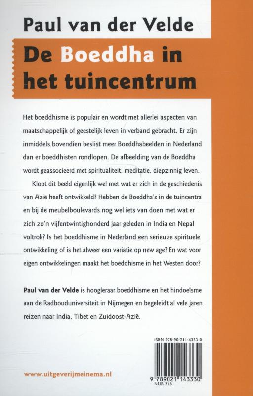 Achterkant van De Boeddha in het tuincentrum