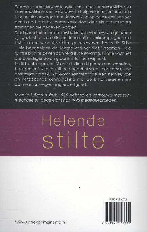 Achterkant van Helende stilte
