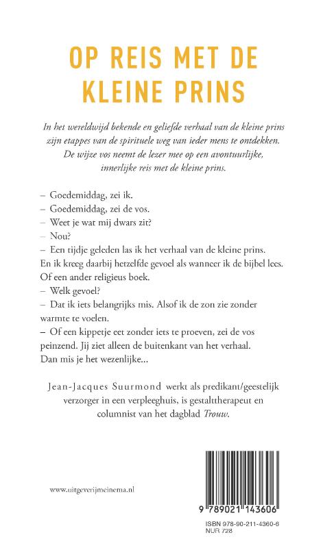 Achterkant van Op reis met de kleine prins