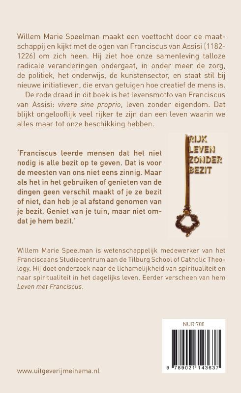 Achterkant van Rijk leven zonder bezit
