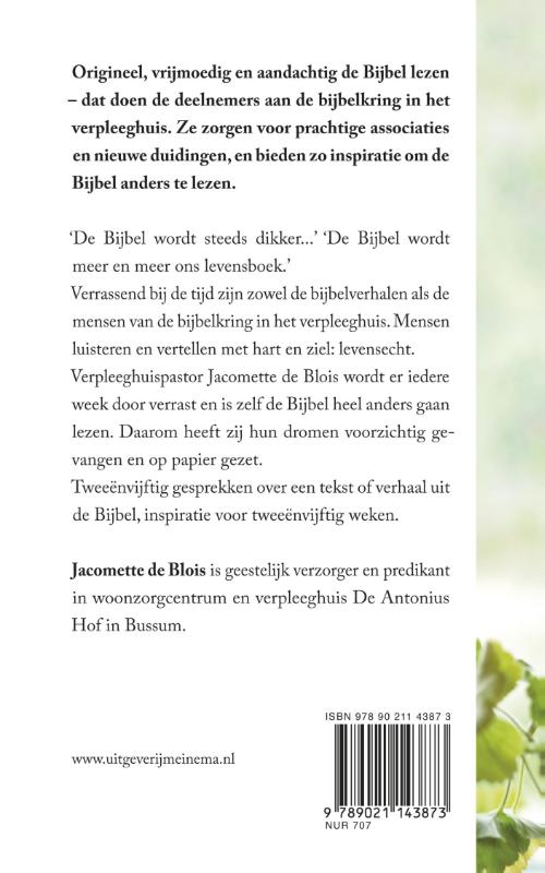 Achterkant van Al mijn dromen staan in de Bijbel