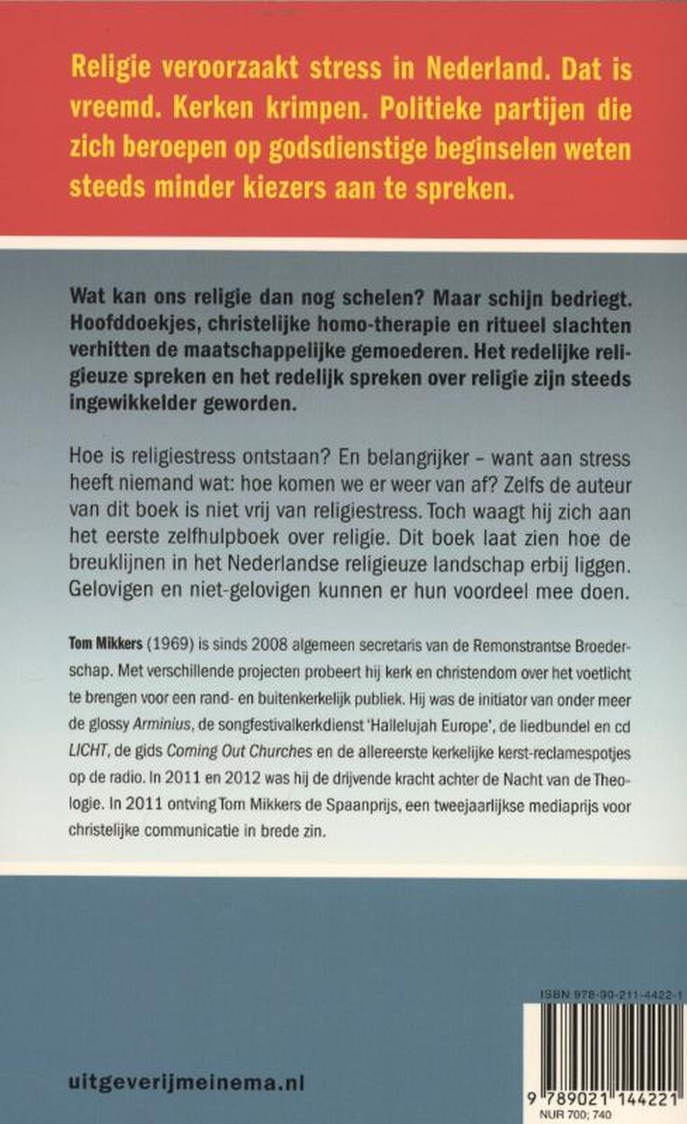 Achterkant van Religiestress