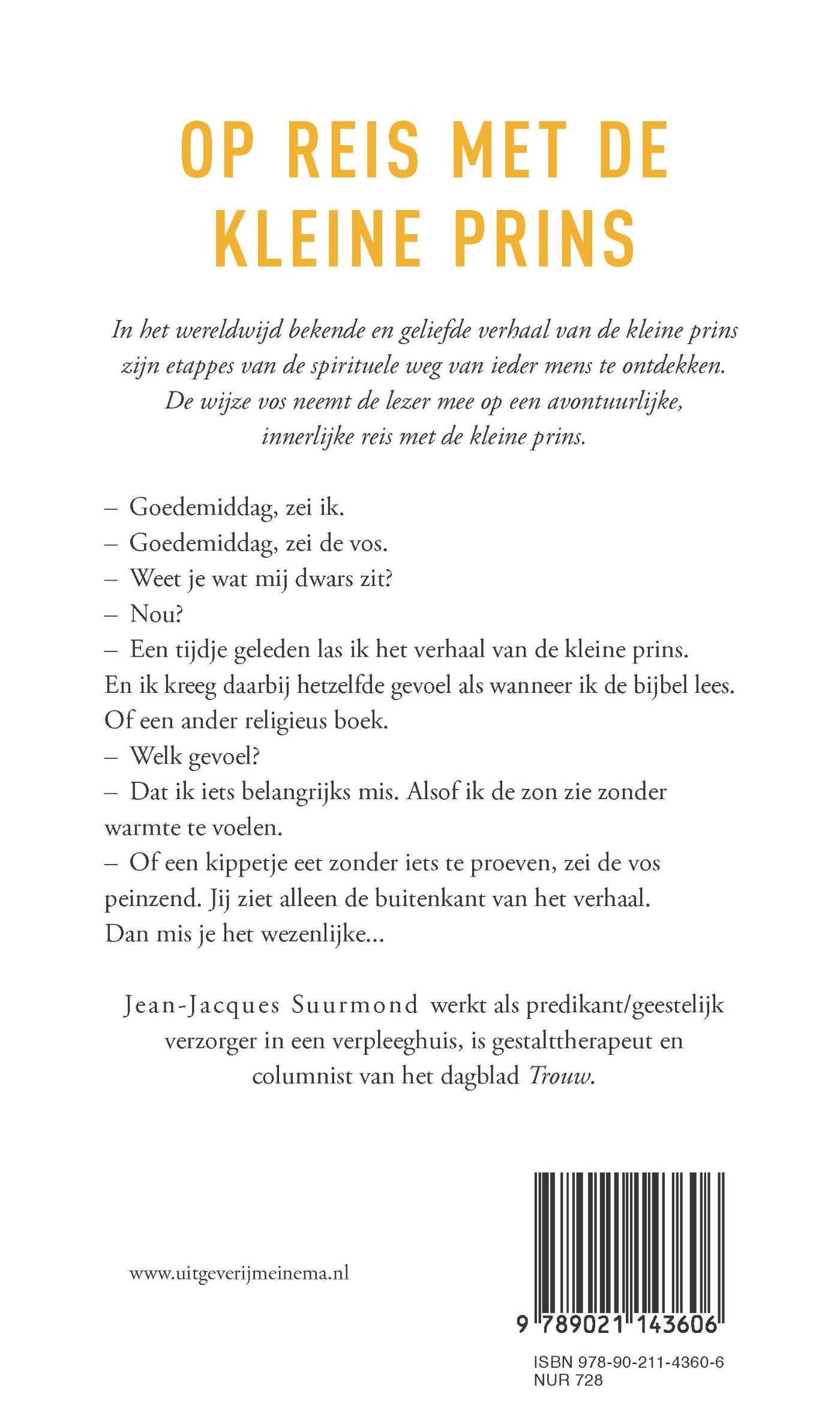 Achterkant van Op reis met de kleine prins