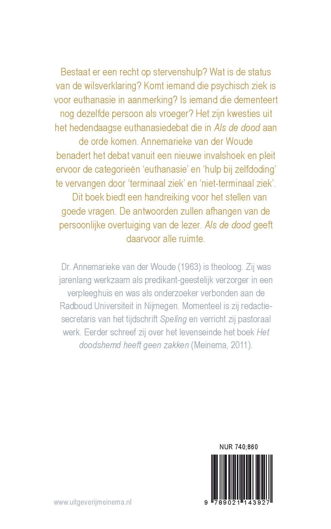 Achterkant van Als de dood