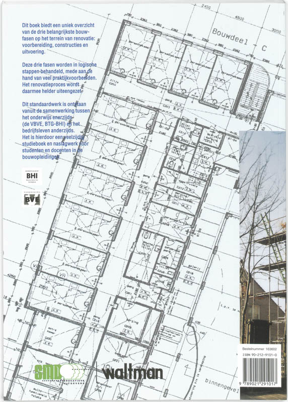 Achterkant van Domein 1 Bouwvoorbereiding . Domein 2 Bouwconstructies . Domein 3 Bouwuitvoering