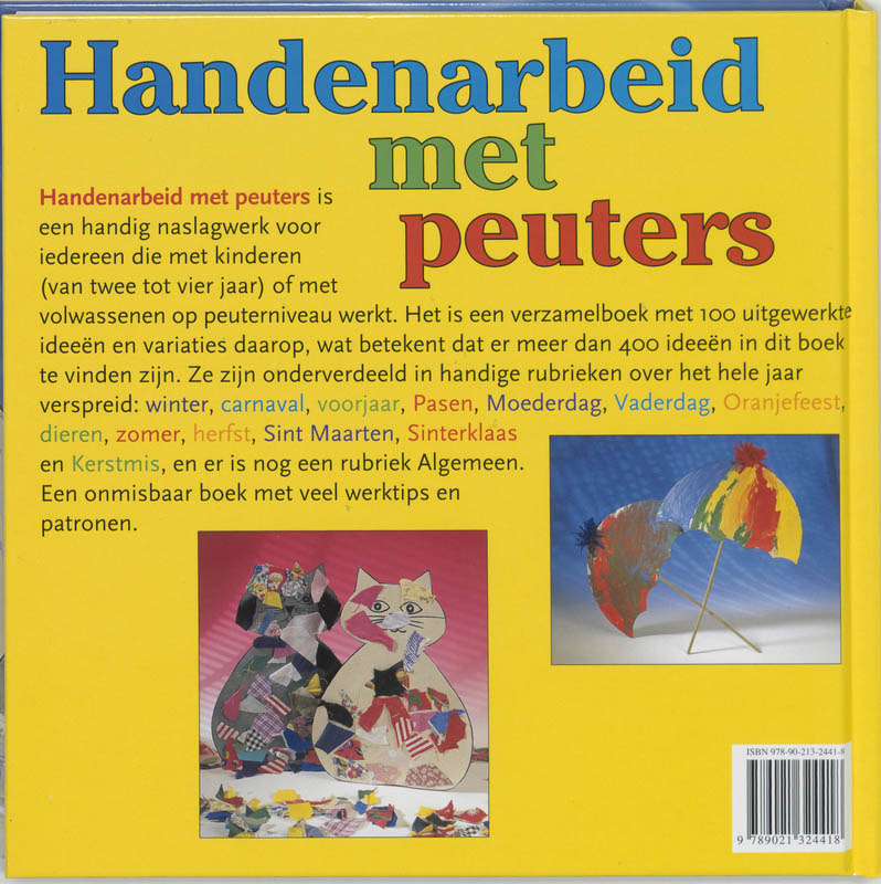 Achterkant van Handenarbeid met peuters