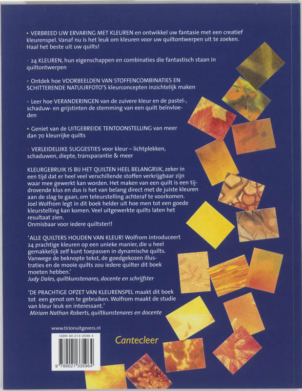 Achterkant van Kleurgebruik voor quilters