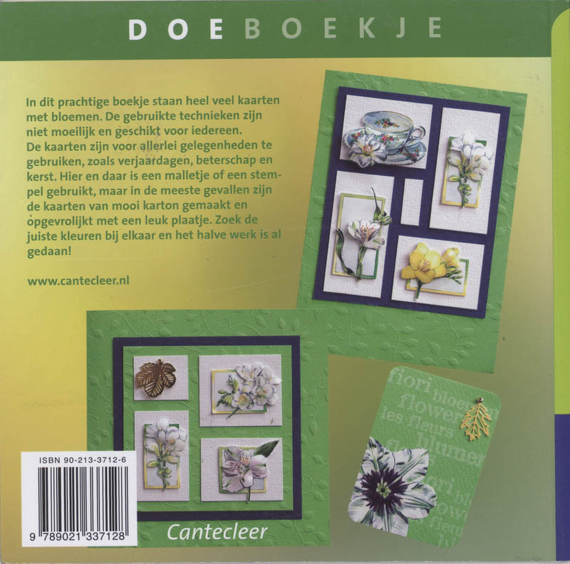 Achterkant van Bloemenkaarten