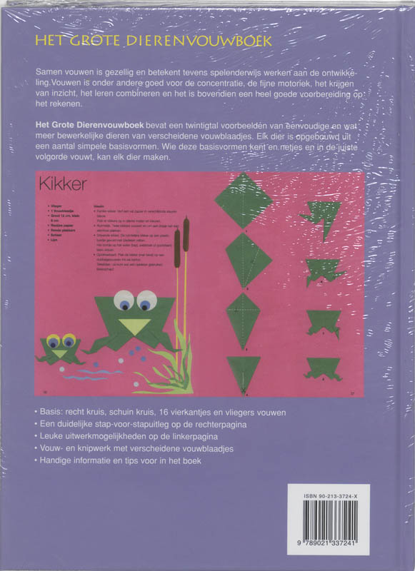 Achterkant van Het Grote dierenvouwboek