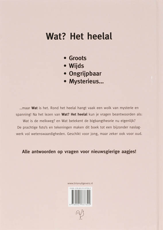 Achterkant van Wat? Heelal