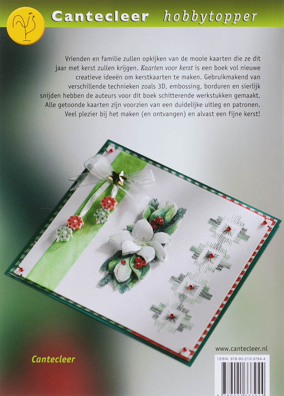 Achterkant van Kaarten voor kerst