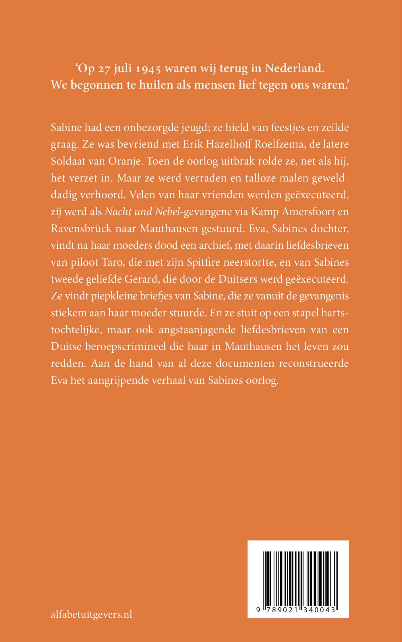 Achterkant van Sabines oorlog
