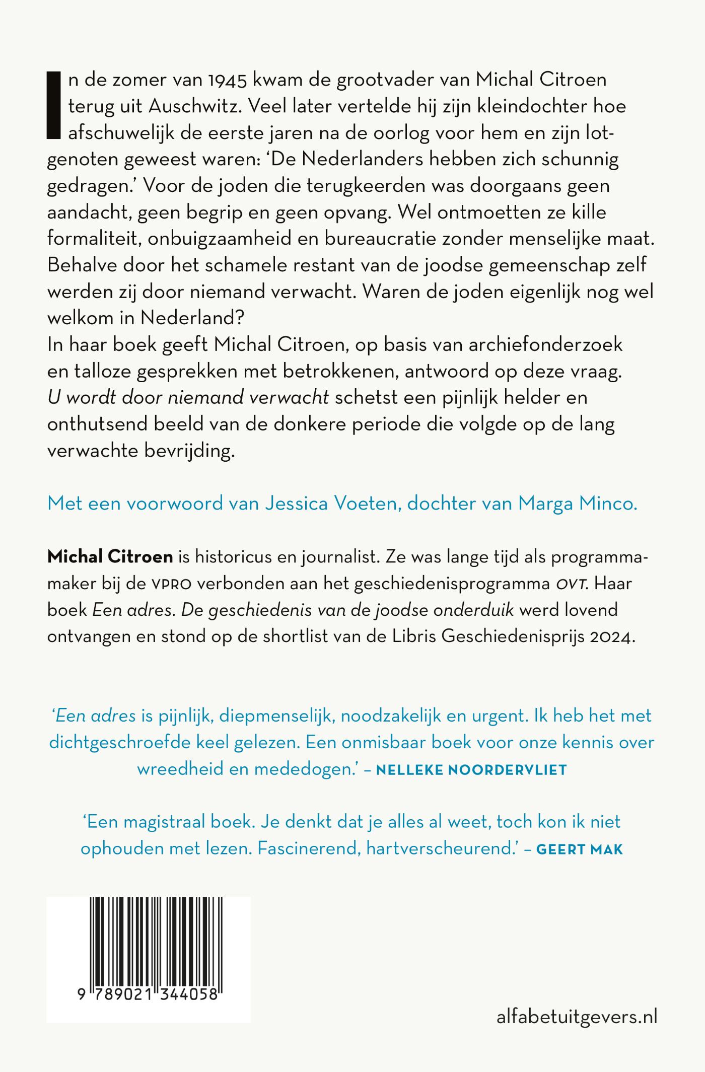 Achterkant van U wordt door niemand verwacht