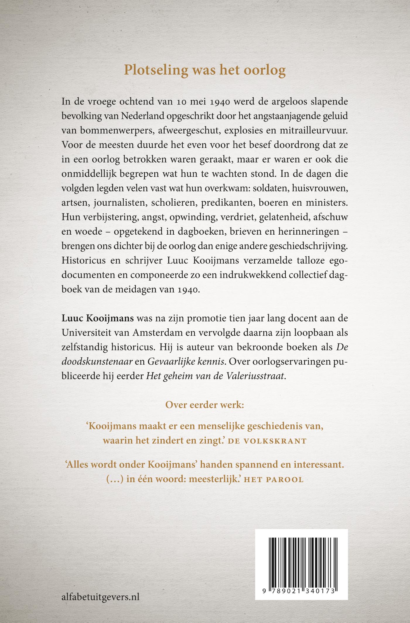 Achterkant van De meidagen van 1940