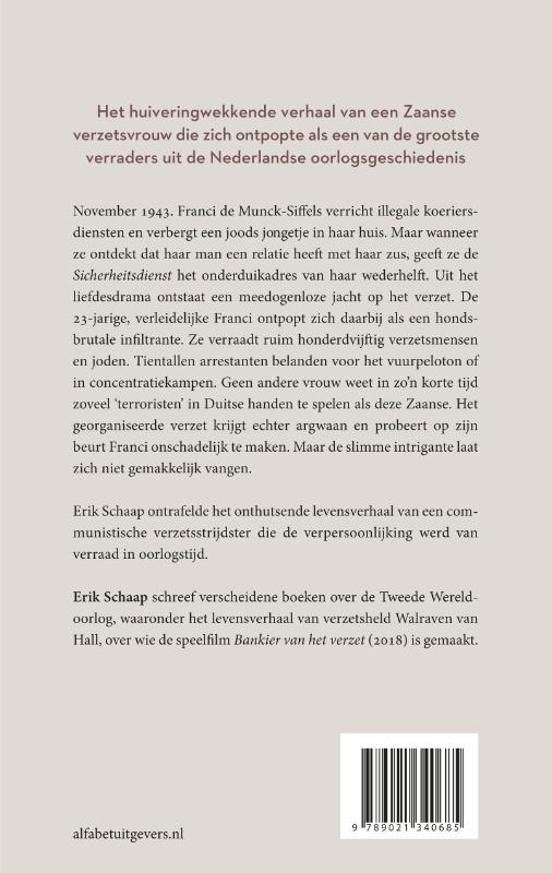 Achterkant van De verraadster