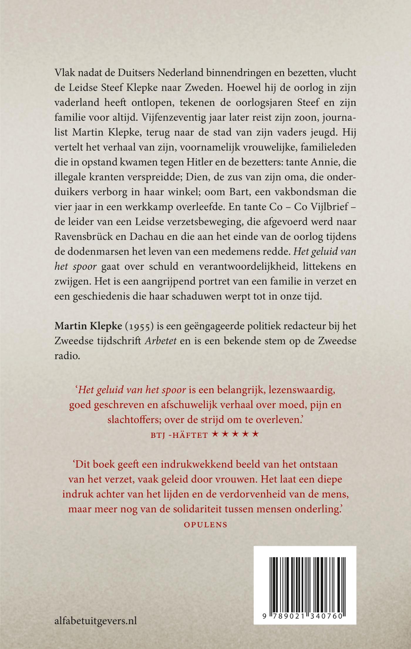 Achterkant van Het geluid van het spoor