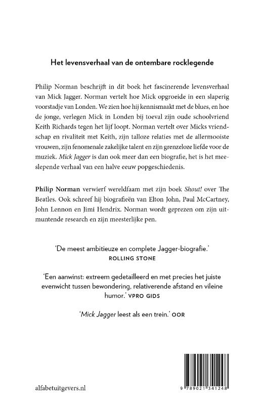 Achterkant van Mick Jagger