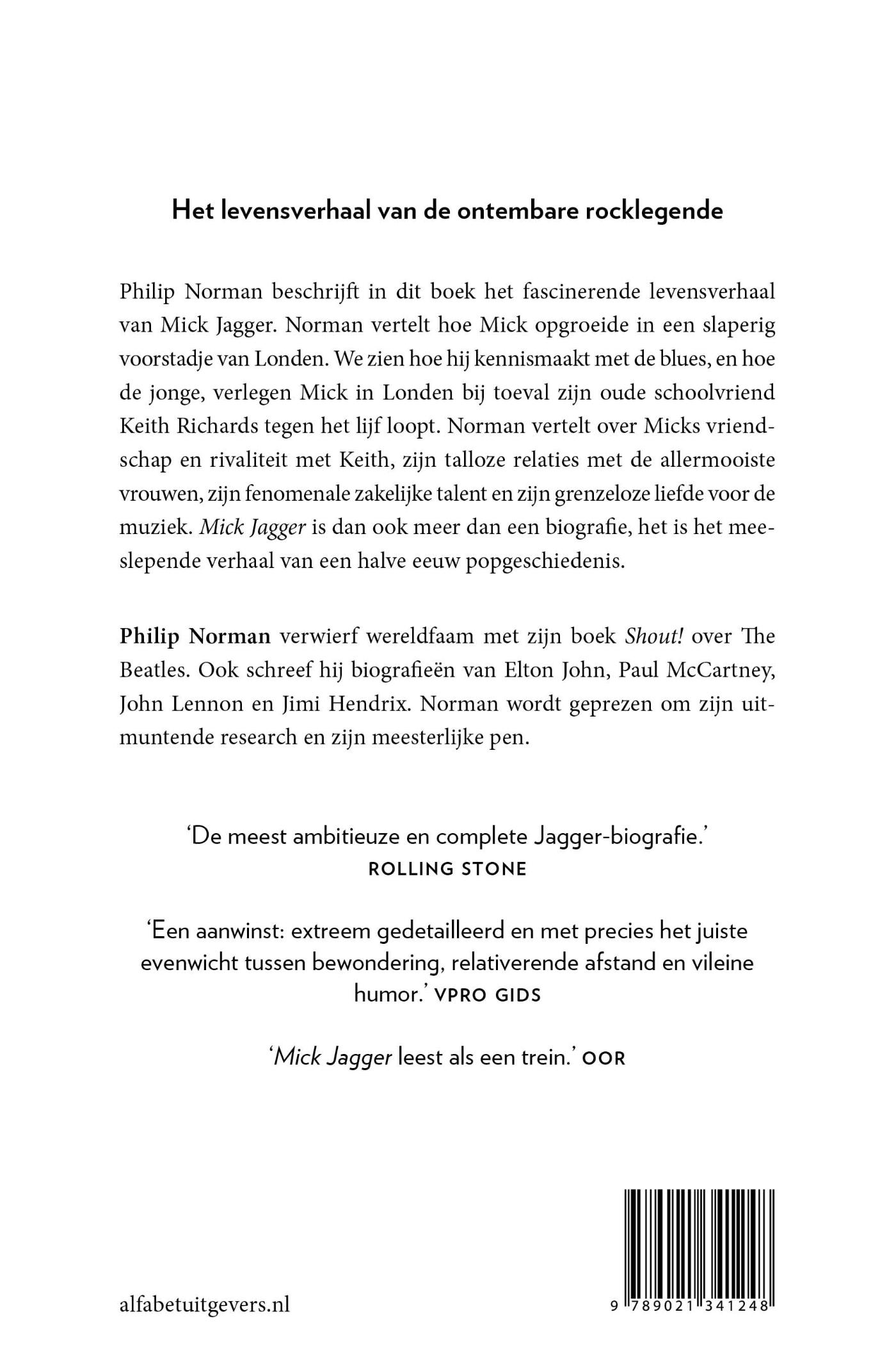 Achterkant van Mick Jagger