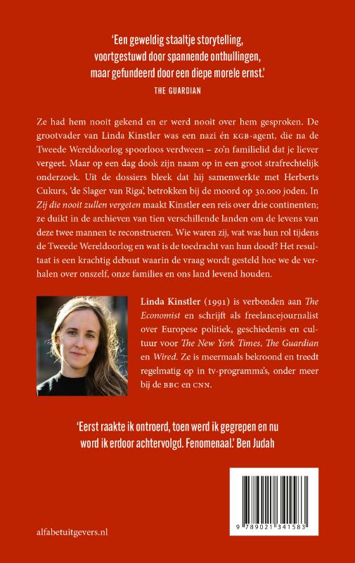 Achterkant van Zij die nooit zullen vergeten
