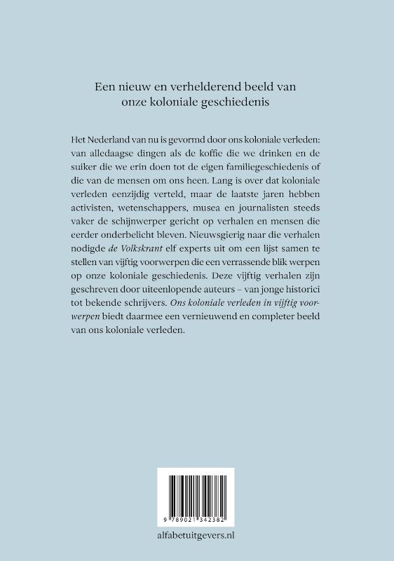 Achterkant van Ons koloniale verleden in vijftig voorwerpen