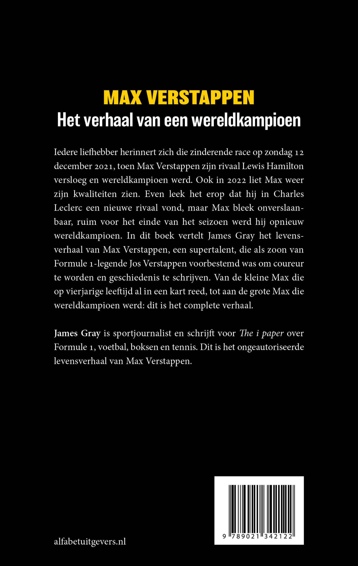 Achterkant van Max Verstappen