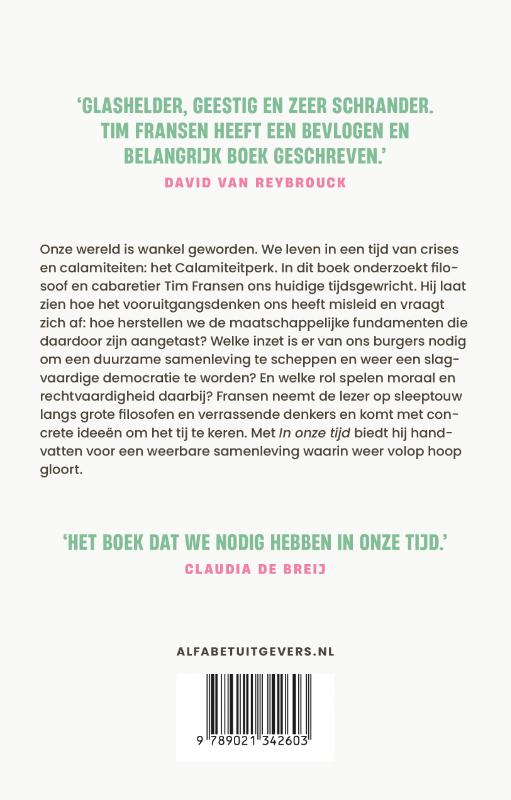 Achterkant van In onze tijd