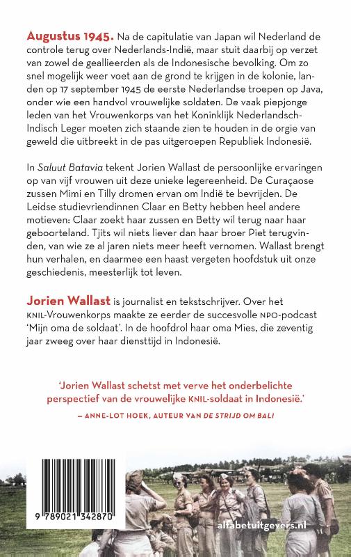 Achterkant van Saluut Batavia