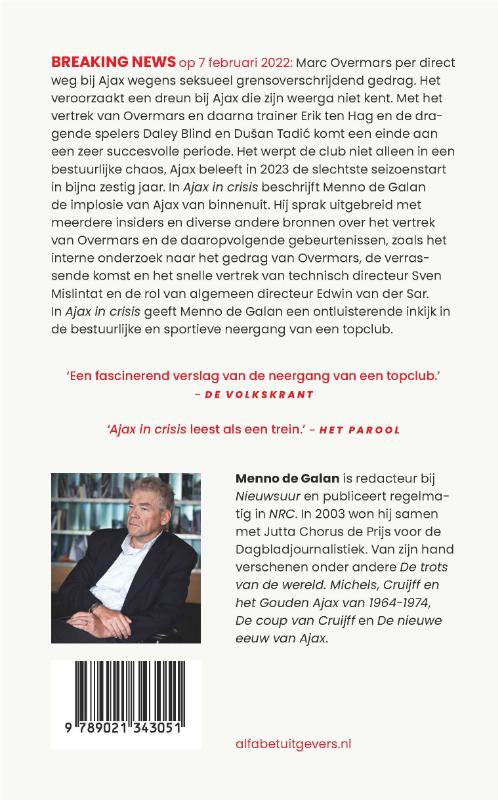 Achterkant van Ajax in crisis