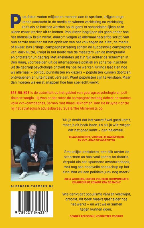 Achterkant van Het spel van de populist