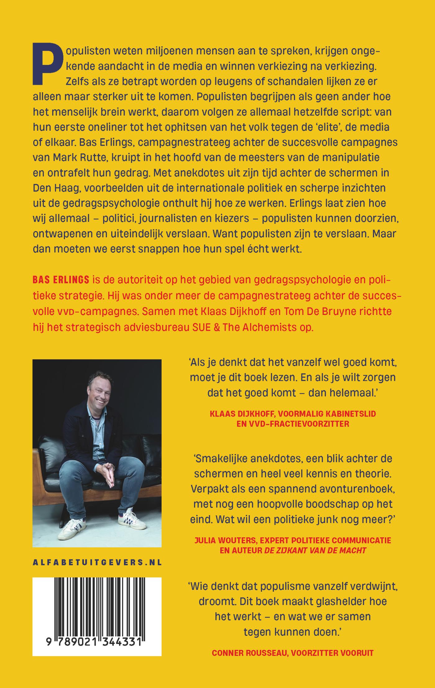 Achterkant van Het spel van de populist