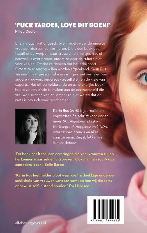 Achterkant van Zeg ik lekker wel